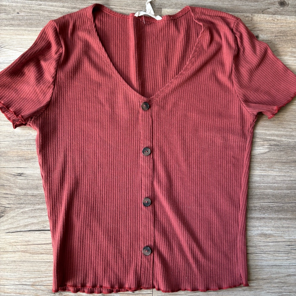 Burgundy Crop Top
